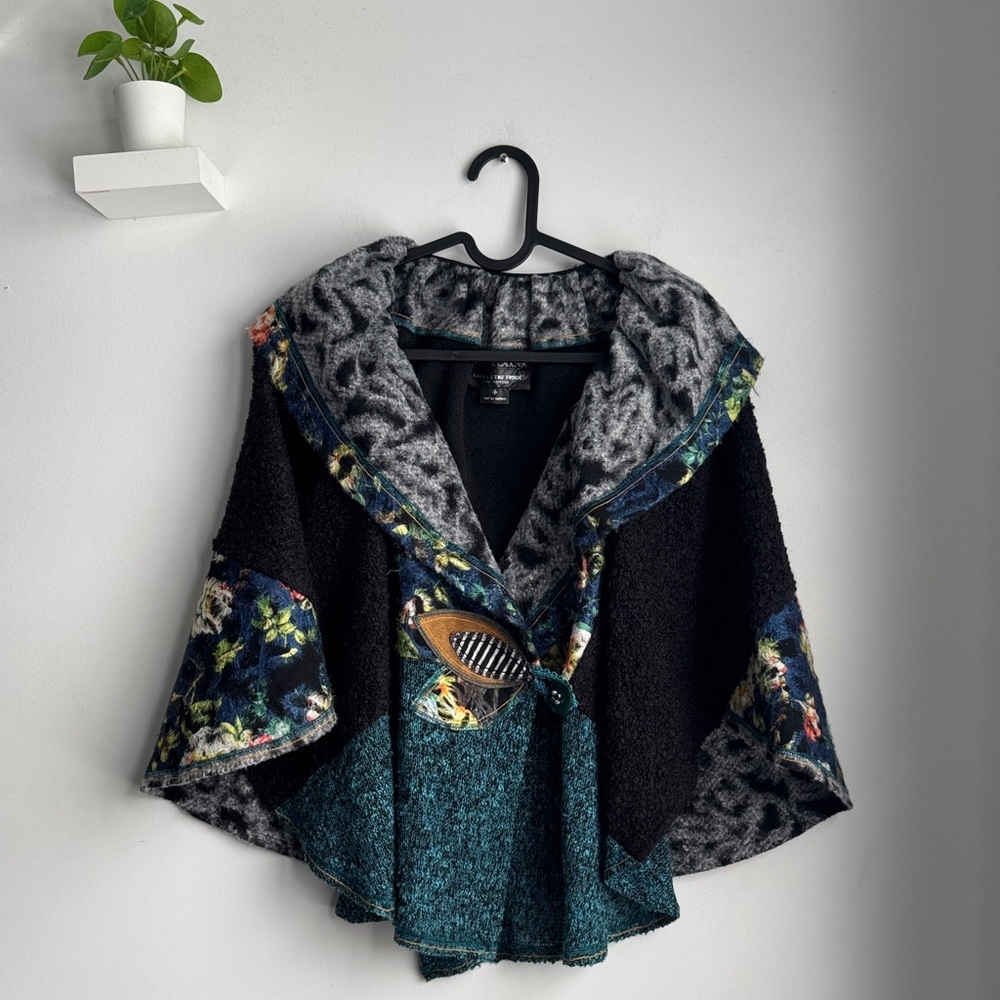Madeline Gaucher Collection Quebec Designer Multicolor/ Multimedia Cape